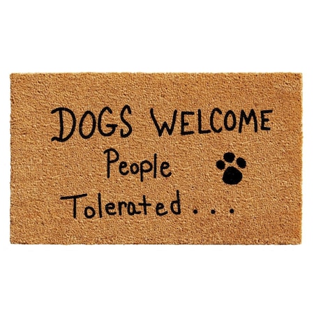 Configuracion 17 x 29 in. People Tolerated Rectangular Doormat Natural & Black CO3366310